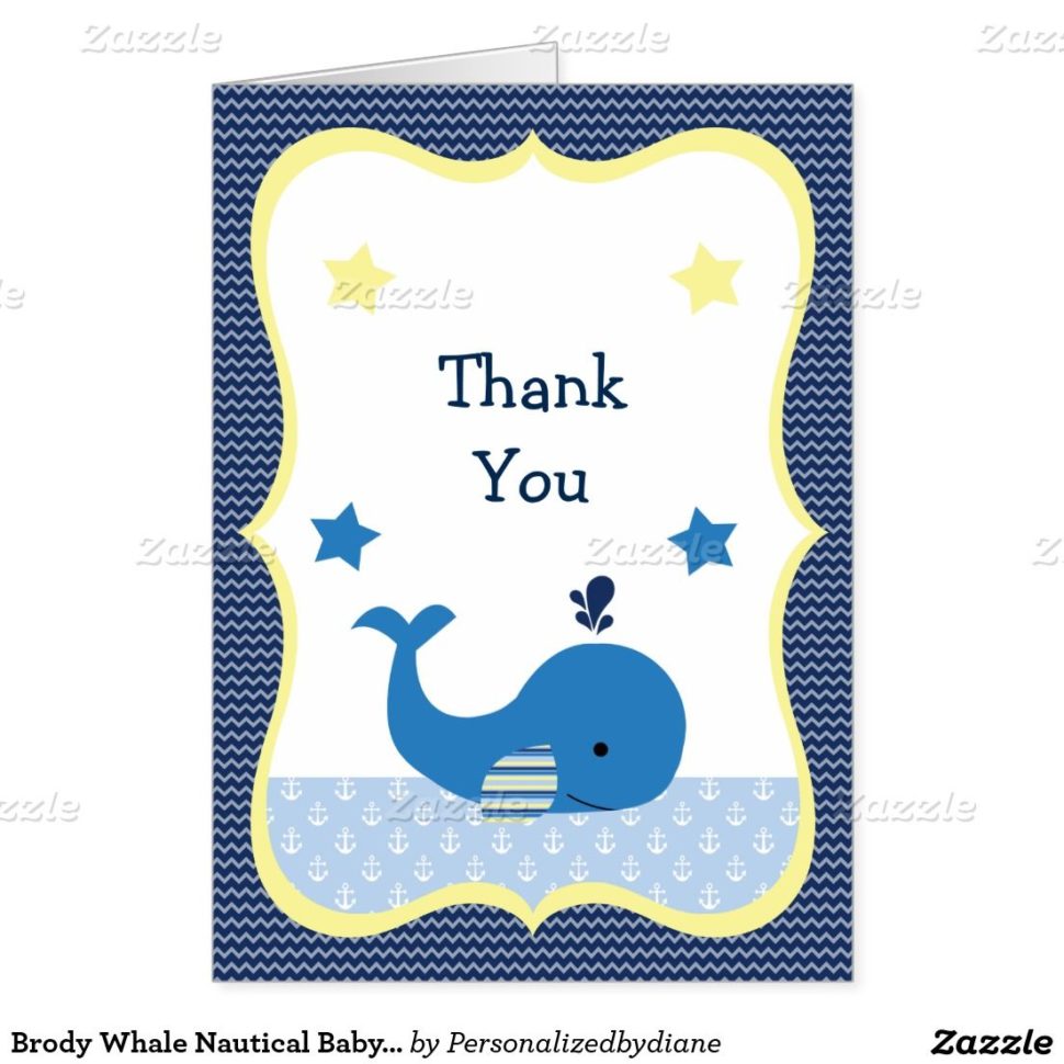 Medium Size of Baby Shower:72+ Rousing Baby Shower Thank You Cards Picture Ideas Baby Shower Thank You Cards Brody Whale Nautical Baby Shower Thank You Card