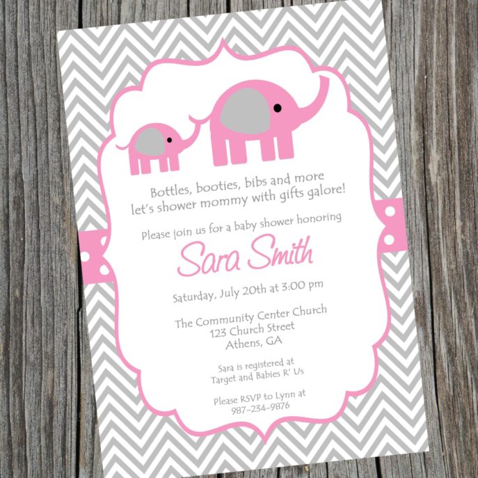 Large Size of Baby Shower:inspirational Elephant Baby Shower Invitations Photo Concepts Elephant Baby Shower Invitations Invitation For Baby Shower Fascinating Pink And Grey Elephant Baby